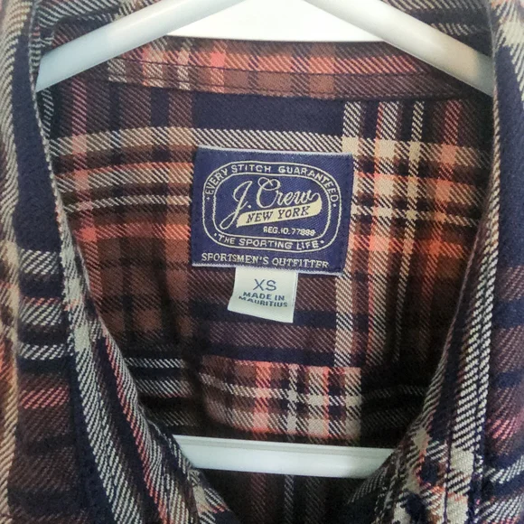 J. Crew Multicolor Plaid Button Down Shirt Men's Size XS - Picture 2 of 8